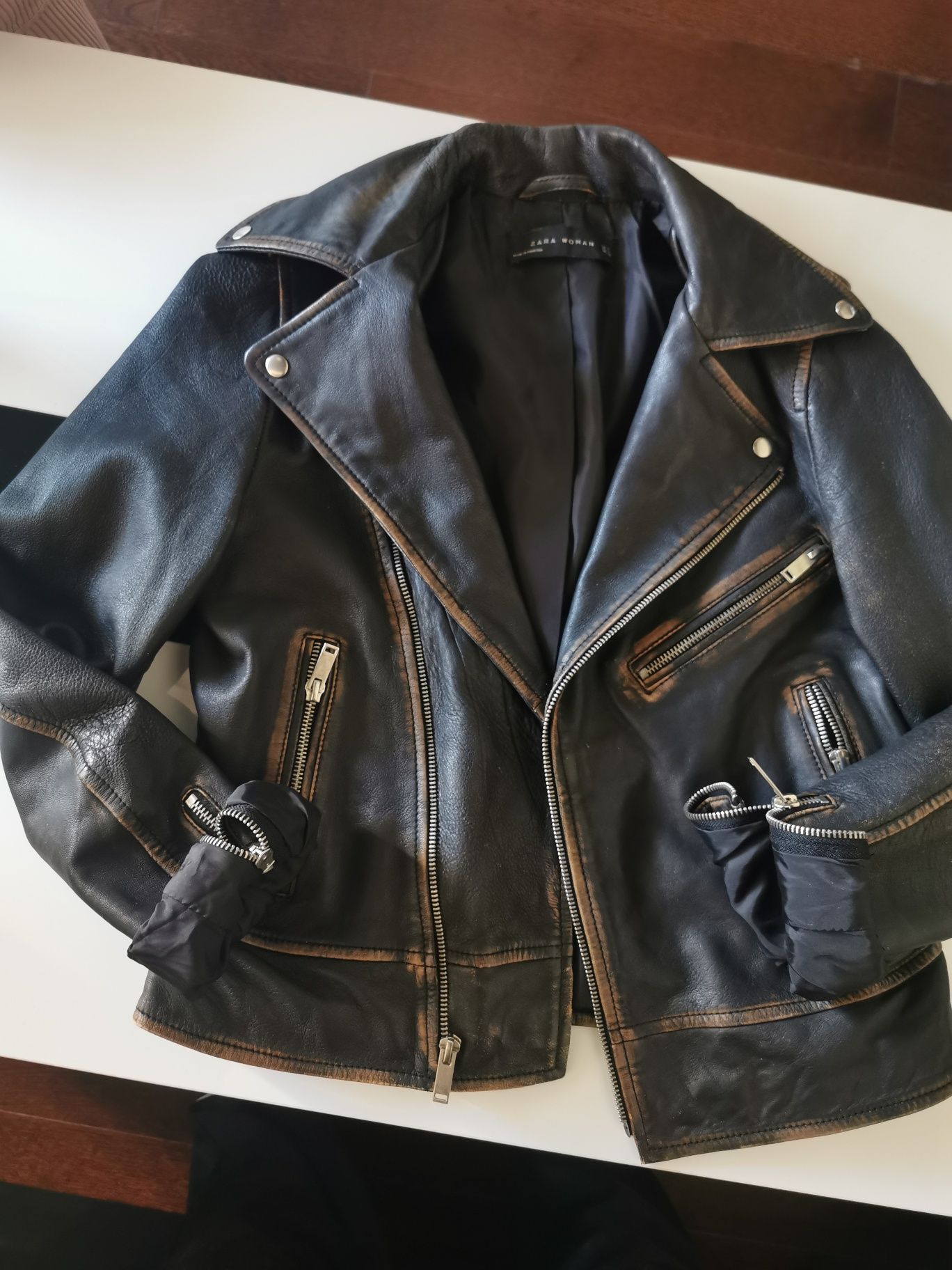 Geaca Zara model biker, marimea S