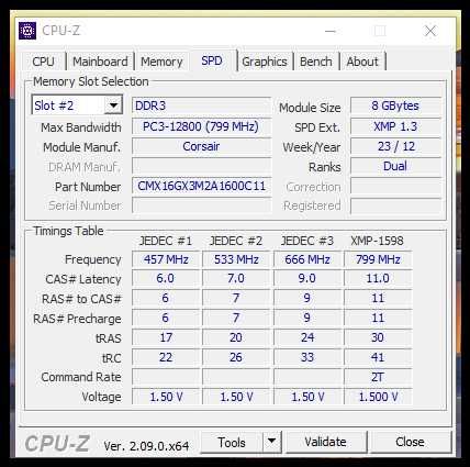 Памет 16GB (2x8GB) CORSAIR XMS3 1600 MHz DDR3