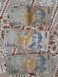 Vand 3 Bancnote 1.000 lei Mihai Eminescu + Moneda Regele Mihai 100 lei