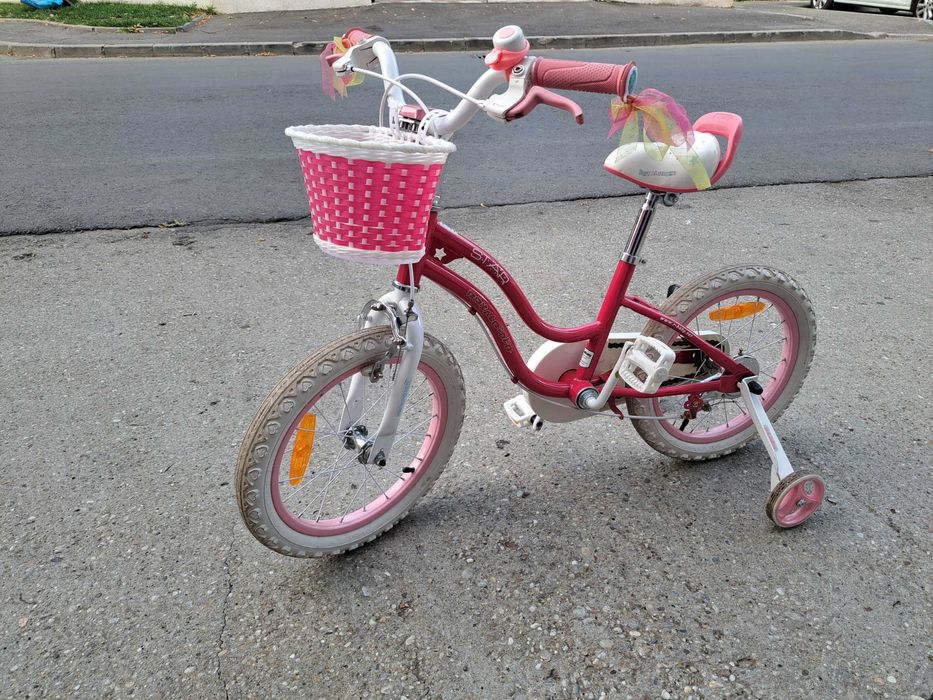 Bicileta ROYAL BABY Star Girl 16 Pink copii 4-7 ani