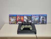 PS4 Slim 1TB + 2 броя контролера + 19 игри