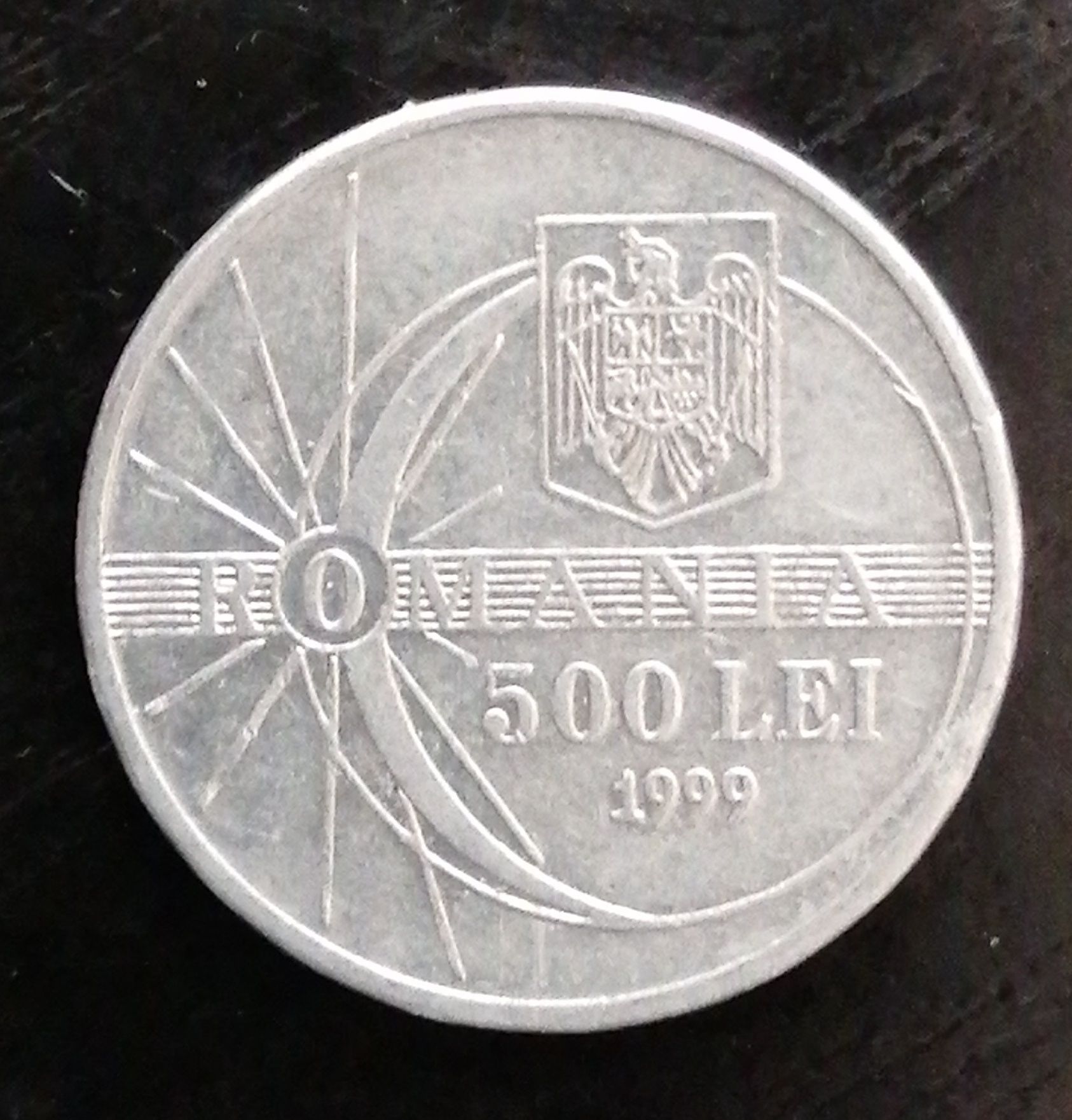 Moneda de 500 lei eclipsa 1999