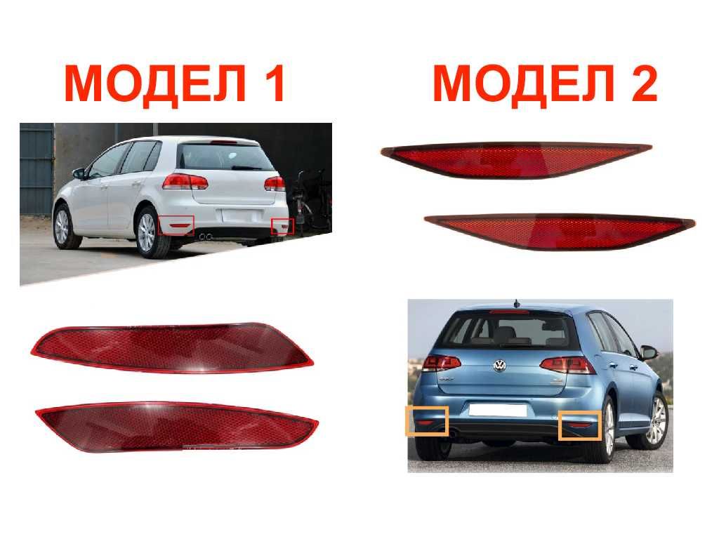 Рефлектор за задна броня за VW Golf 6 и Golf 7 Hatchback / Фолсваген