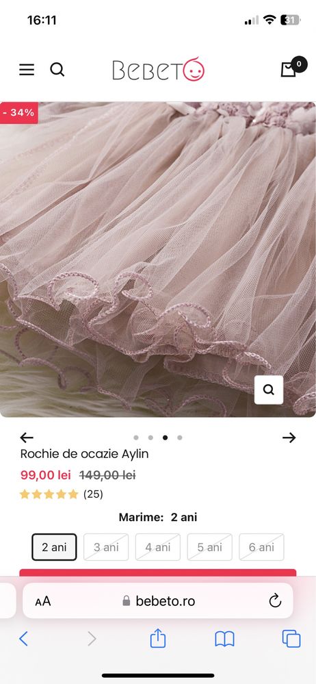 Rochie elegantă 3ani