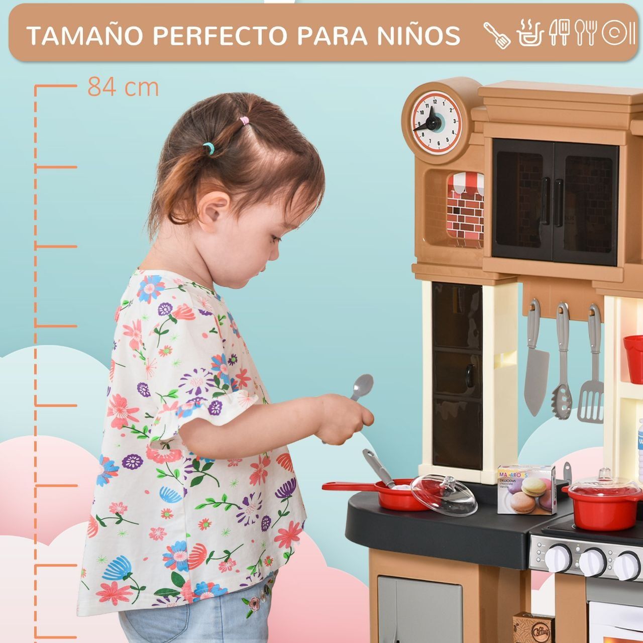 Доставка бесплатная! Детский игровая кухня с водой 58 PCS