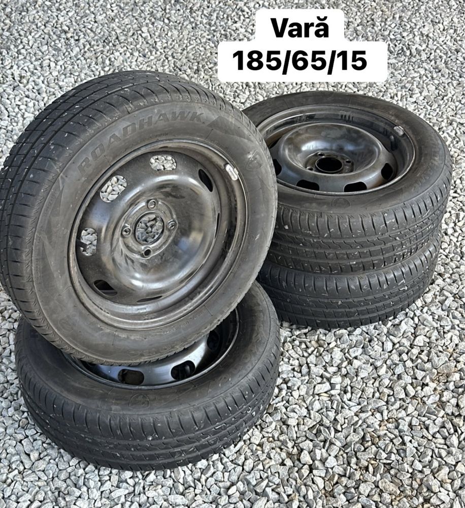 Jante Roti R15 4x108 Cu Anvelope Vara si Iarna Dacia Logan / Sandero