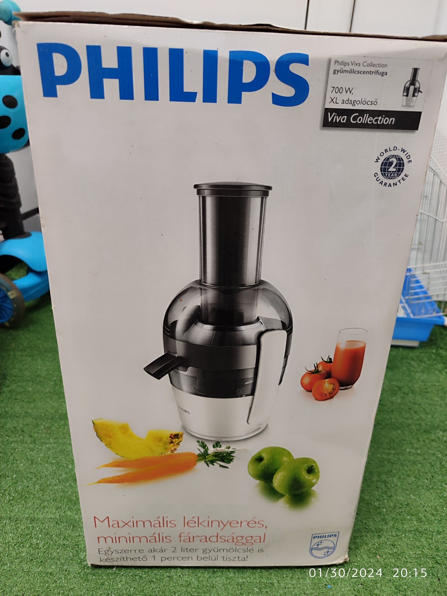 Storcator de fructe Philips Viva Collection HR1855/80, 700 W