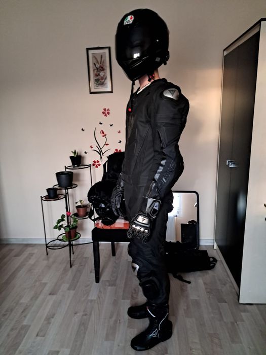Combinezon Moto Dainese Full Black 2 piese