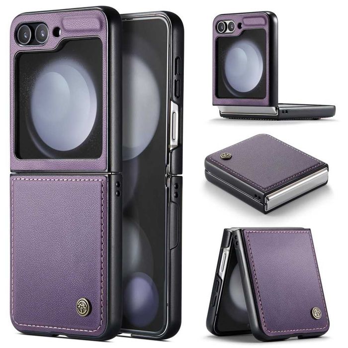 Husa premium lux flip piele+Folie SAMSUNG Galaxy Z Flip7 Flip6 Flip 5
