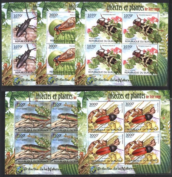 Пощенски марки (блокове) от Бурунди