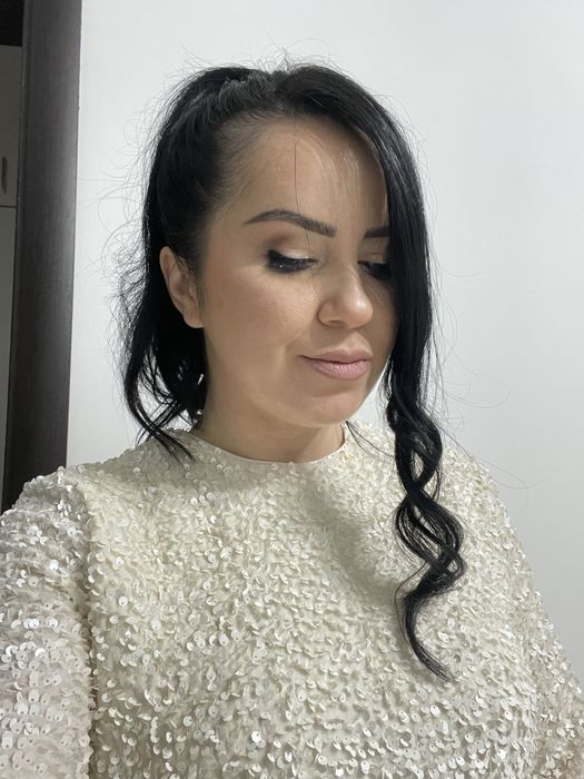 Rochie eleganta paiete / ocazie seara nunta botez cu paiete H&M S