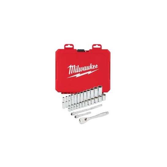 Комплект гедоре Milwaukee  28 части, 1/4