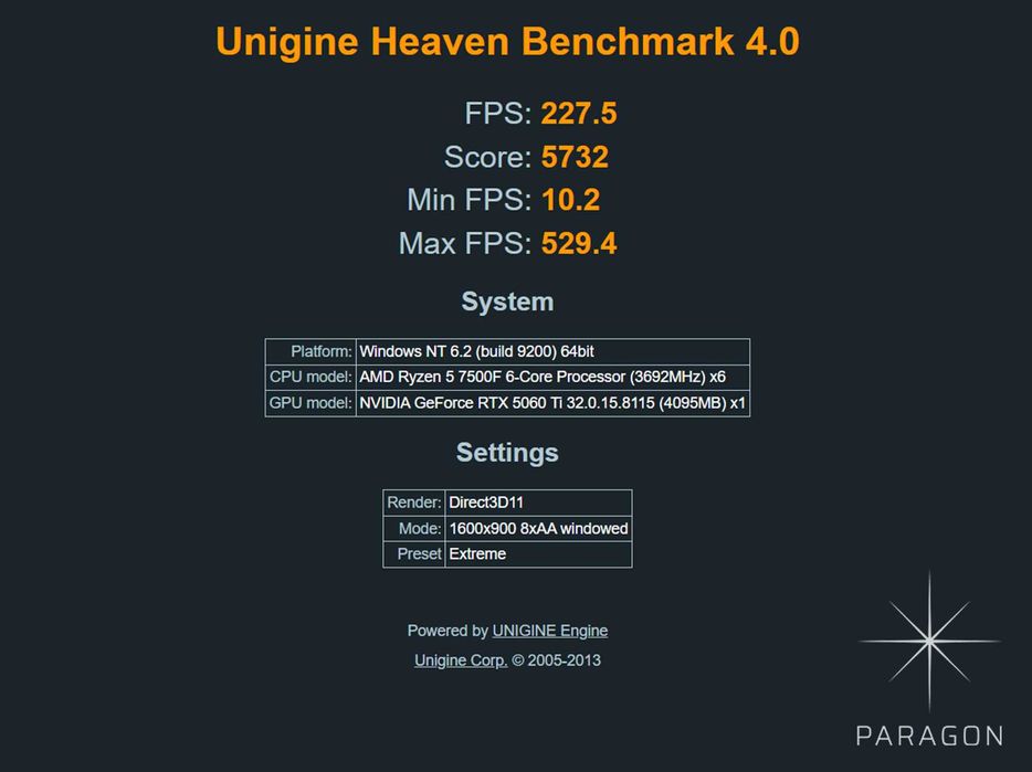 Геймърски компютър, гаранция Ryzen 7500F/RTX 5060TI/32GB RAM/1TB