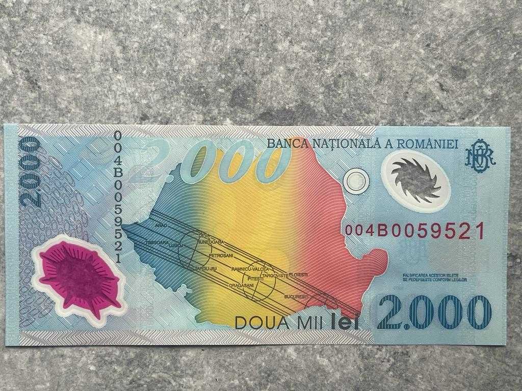 Bancnota de 2000 Lei cu eclipsa