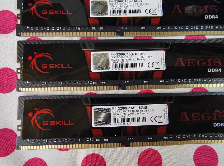 Kit Memorie Ram G.Skill Aegis 64 GB (4x16) DDR4 3200MHz.