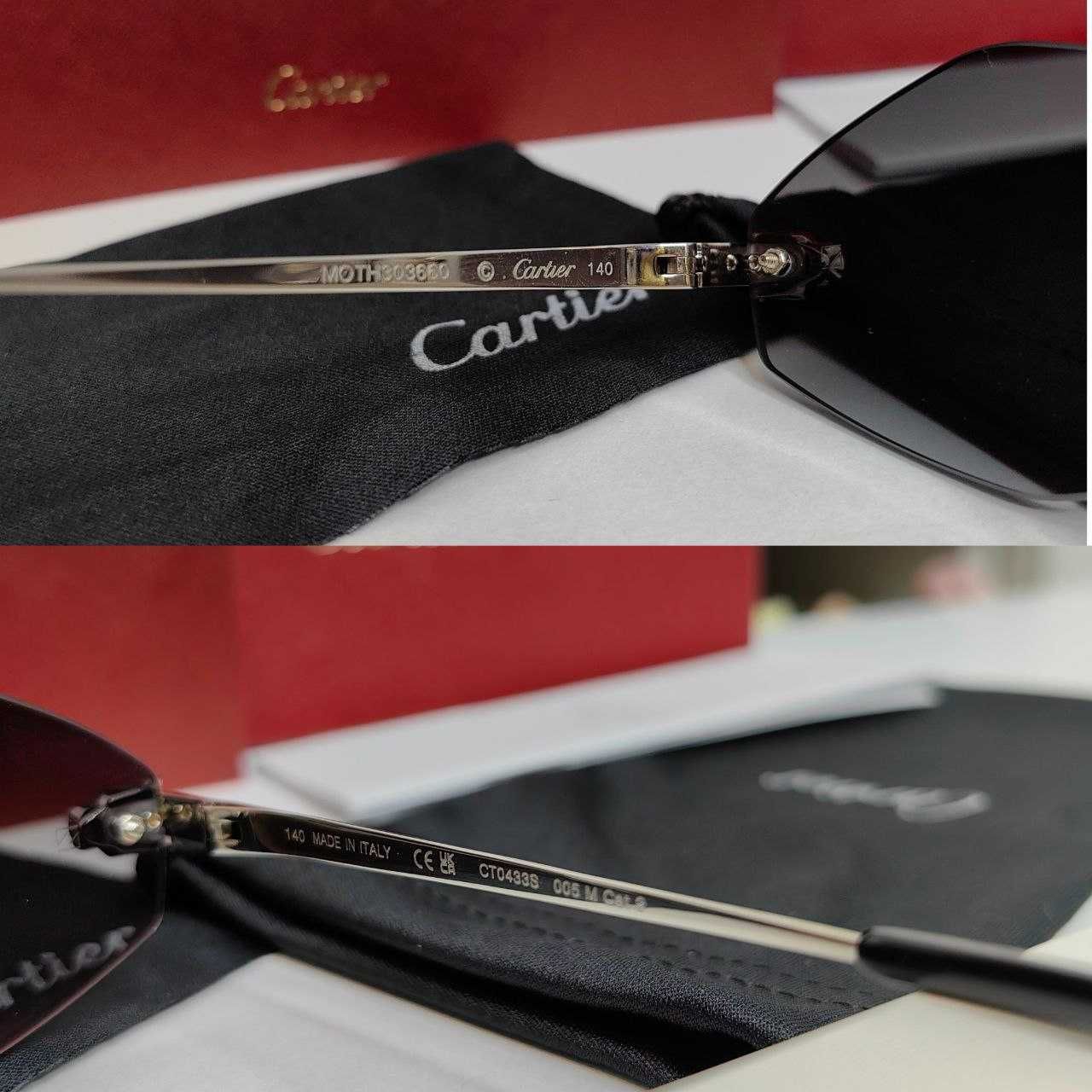 Дамски слънчеви очила CARTIER CT0433S чисто нови с кутия silver