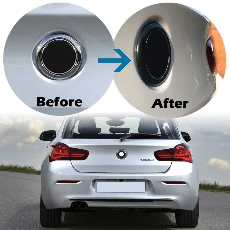 Черен оринг капаче за задна емблема BMW 1 SERIES F20, F21 2011- 2019