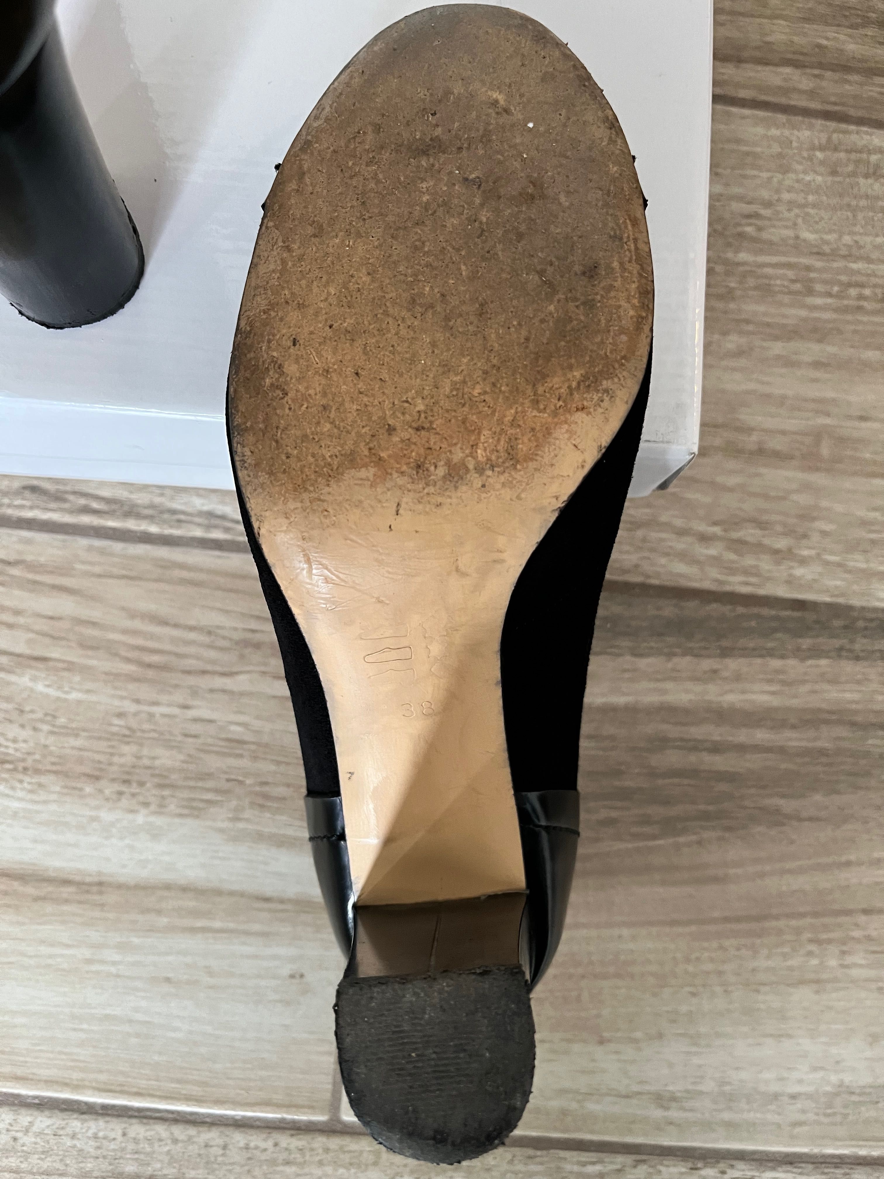 Дамски обувки Gi Anni размер 38 черни велур и кожа