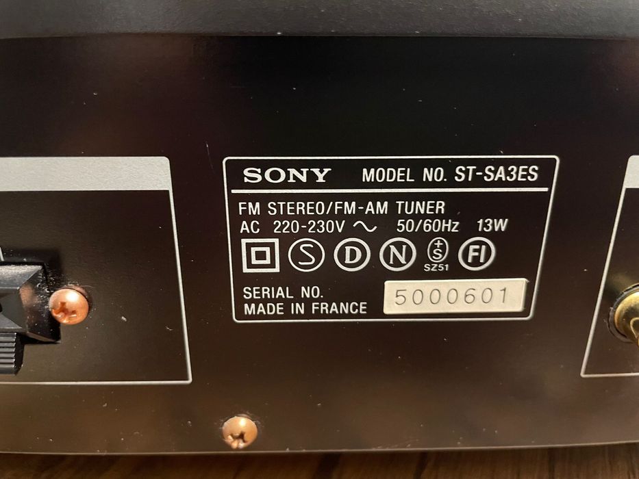 Sony ST-SA3S Stereo Tuner FM/AM