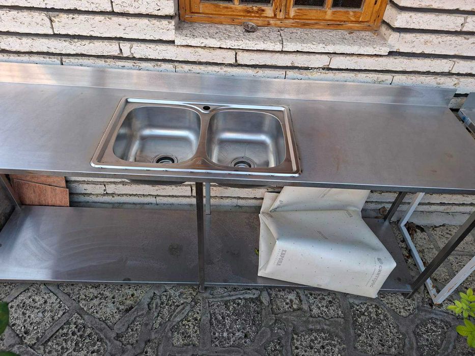 Алпака плот с двойна мивка