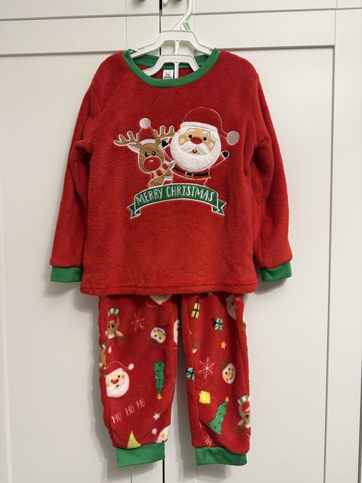 Pijama fleece pufoasa 5-6 ani unisex