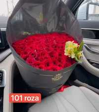 Розы доставка 101 роза. 400.000сум