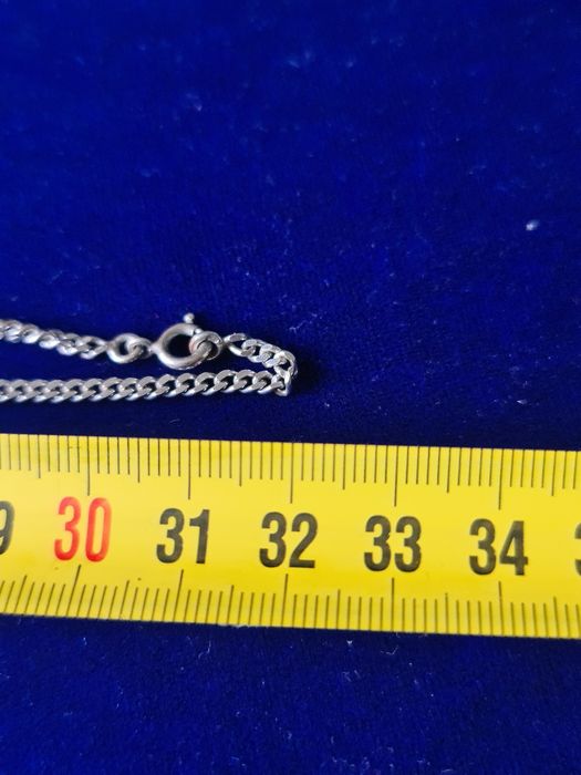 N lant argint 925,pandantiv cu piatra jasp protectoare,vintage,superb