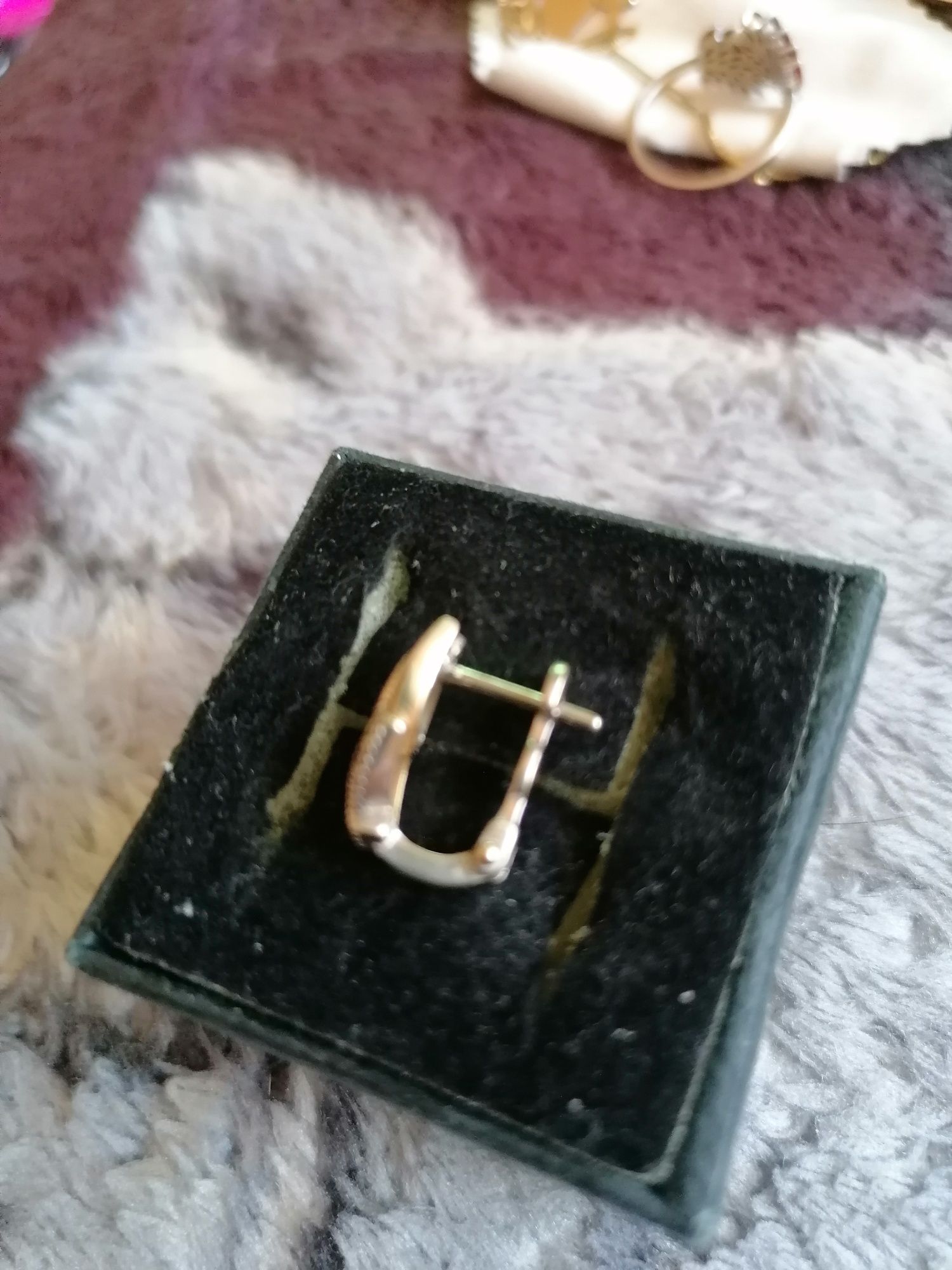 Cercei aur alb și aur galben 14 k