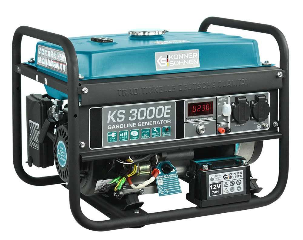 Generator de curent pe benzina monofazat 3.0 kW Konner Sohnen KS 3000E