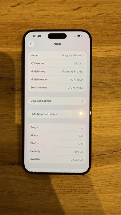 Iphone 15 Pro Max 256GB 100% HEALTH