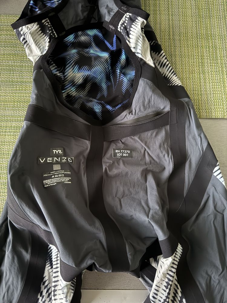 TYR Venzo Genesis Open Back Kneeskin - Steel Blue Състезателен бански
