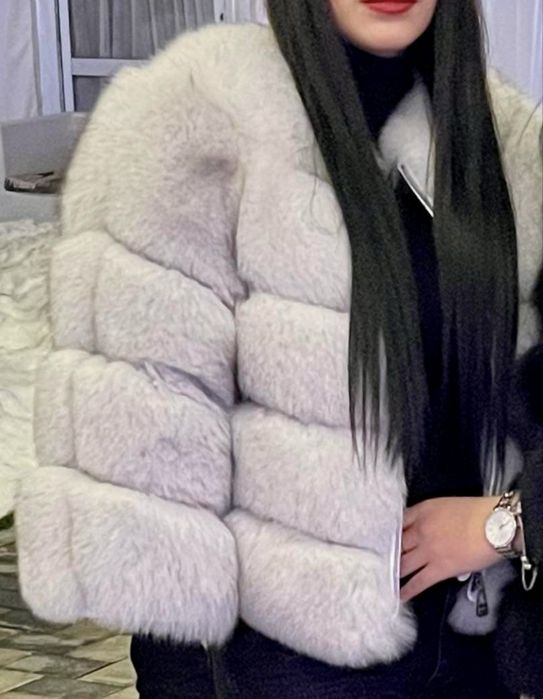 Blana/ vesta de vulpe + caciula