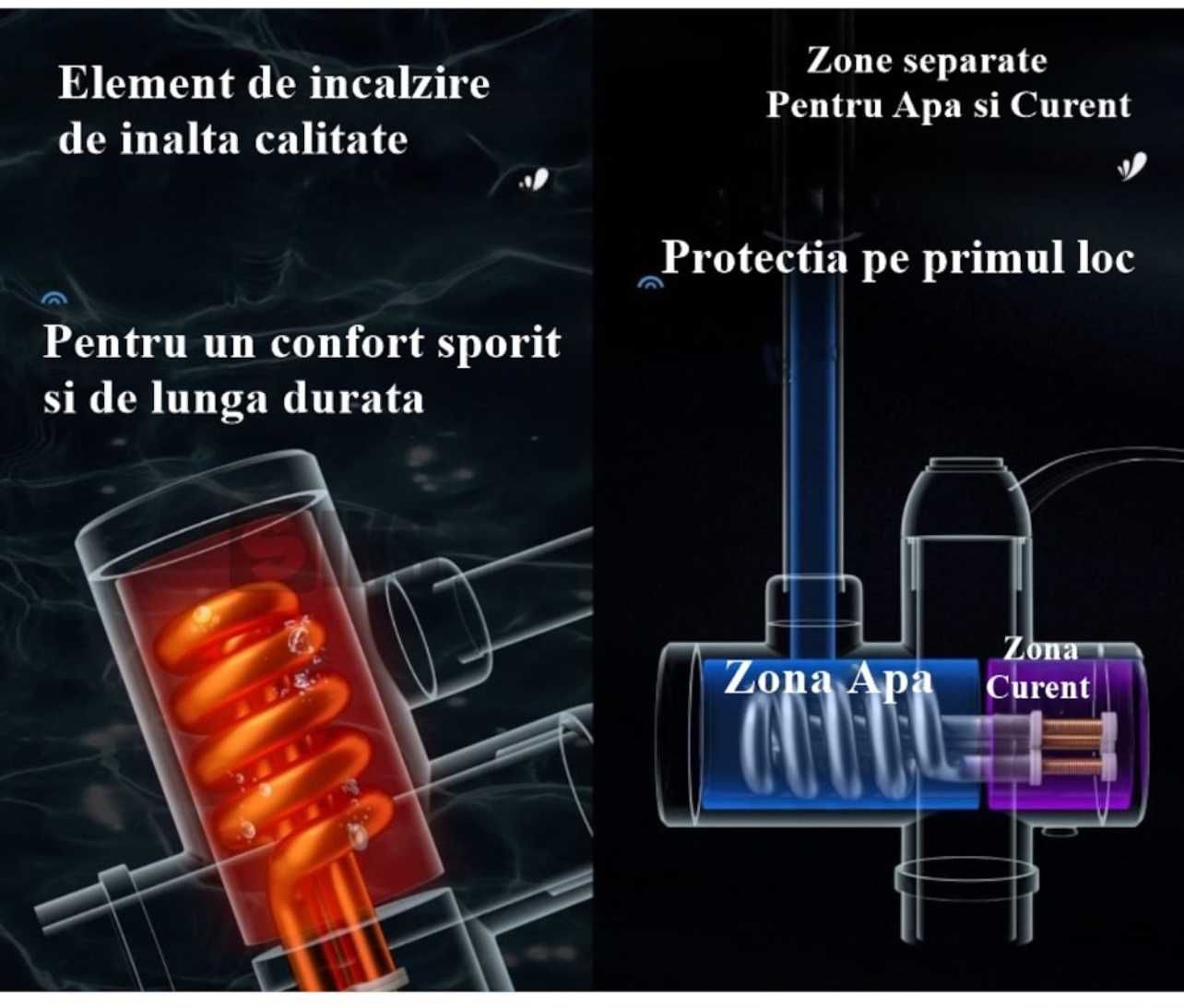 Robinet Electric Instant cu Incalzire a Apei, Afisaj al Temperaturii