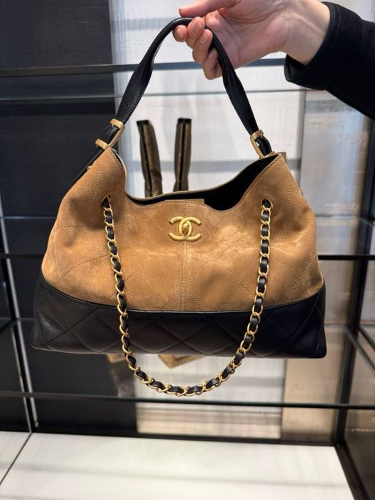 Chanel сумка  замша+кожа