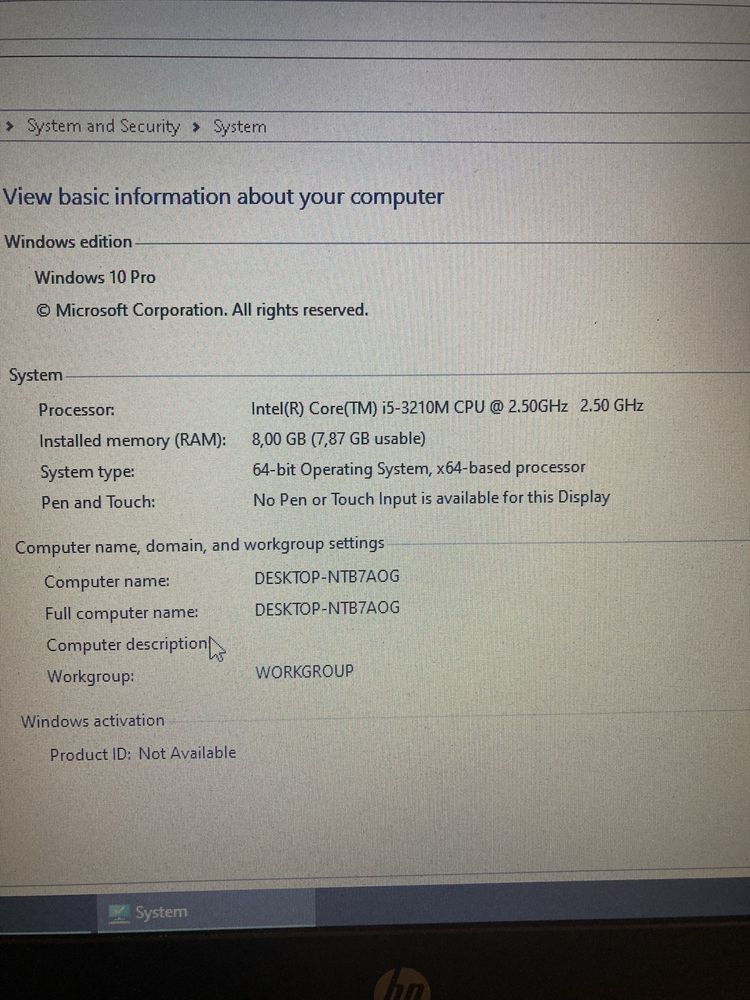 Лаптоп HP 8470p SSD 750 GB
