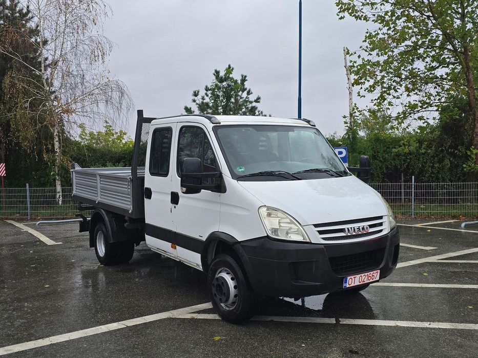 Iveco Daily 65C18 Basculanta 3 parti 3.2m Obloane 50, 7 locuri CARTE RAR EFECTUAT Cabina dubla Basculabila OMFB Motor 3.0 180cp CAT C