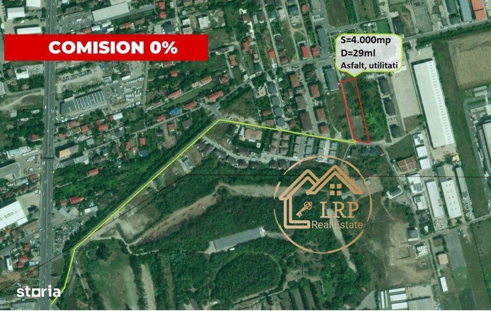 Otopeni-Mc Donald's/str.Oasului - 4000mp intravilan, utilitati, dubla