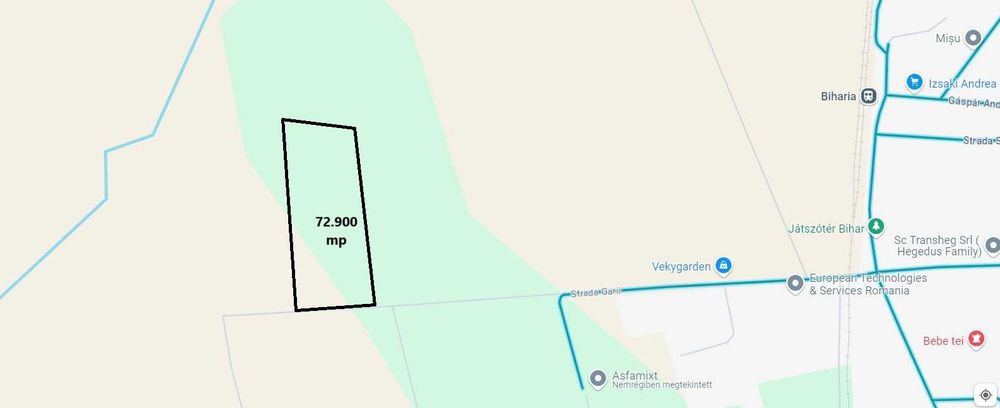 Teren de investitii - extravilan de Vanzare, Biharia 7,29 HA