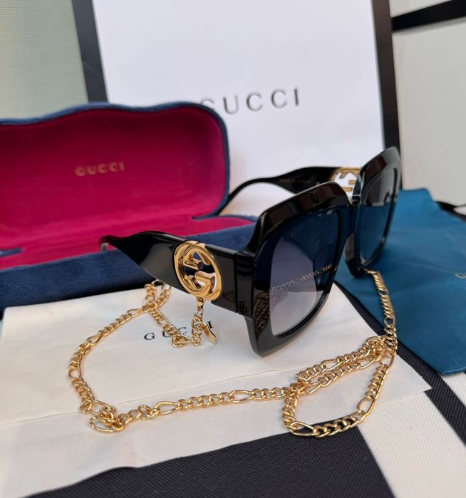 Ochelari de soare originali Gucci cu lanț GG1022S Noi cu factura