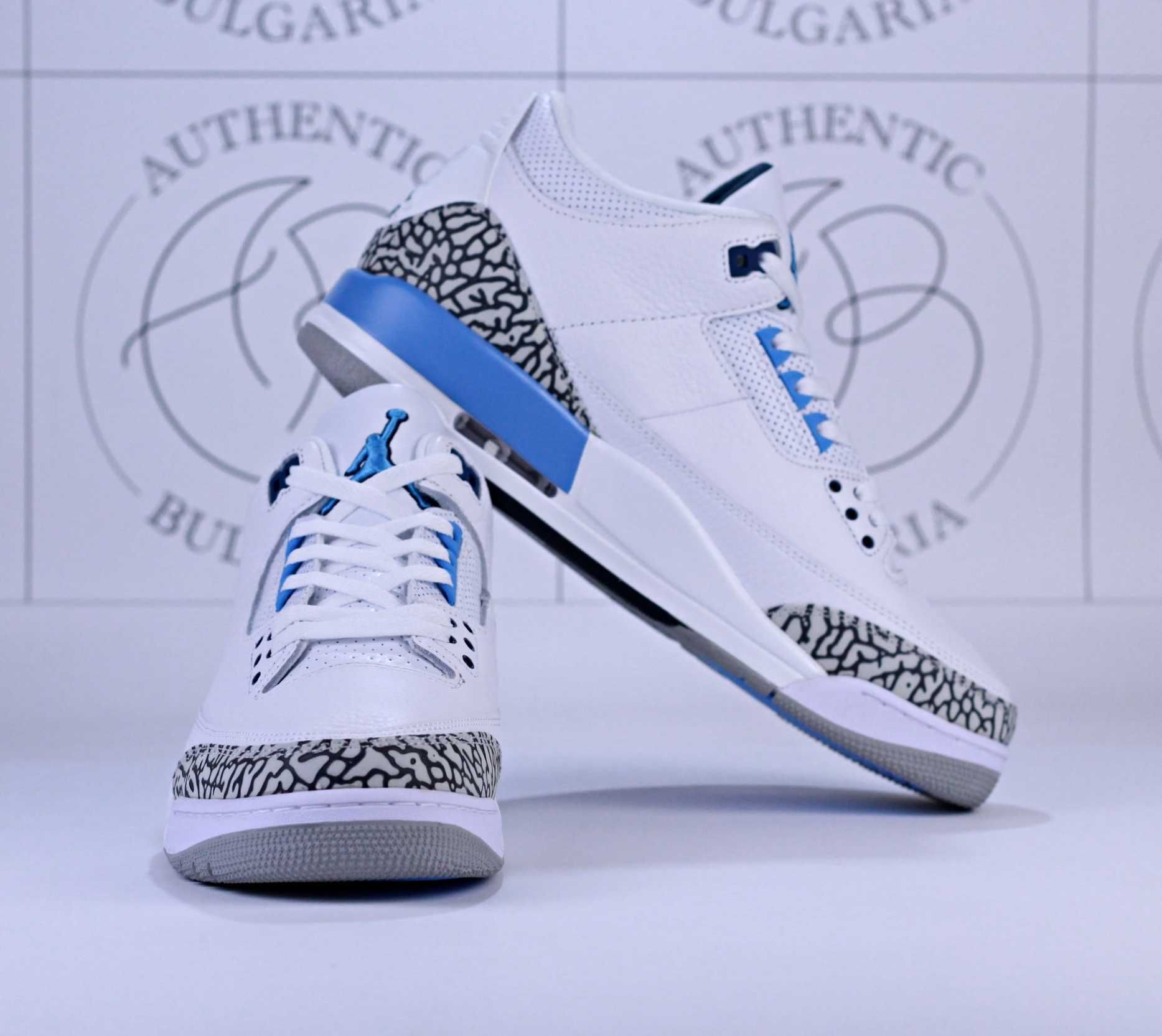 Nike Air Jordan Retro 3 White Cement, University Blue