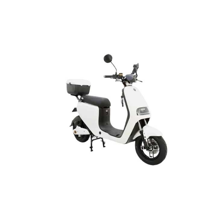 Scuter electric 900 W, autonomie 90 km, viteză maxima 25 km/h, alb
