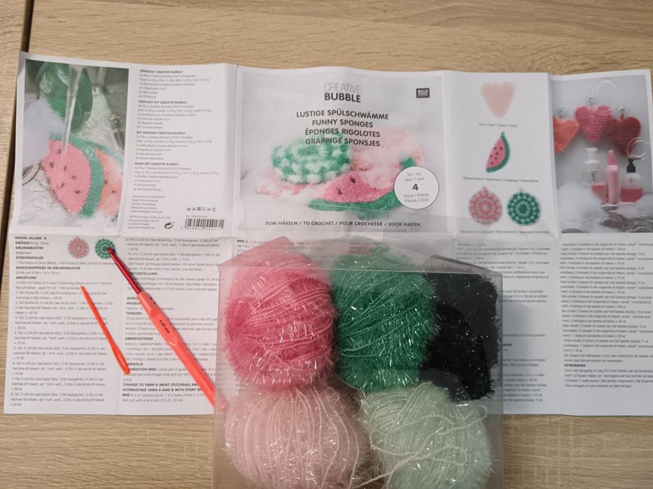 Set creativ croșetat burete de baie