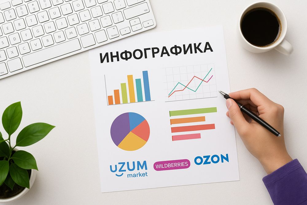 Инфографика для маркетплейсов как uZUM market wildberries ozon