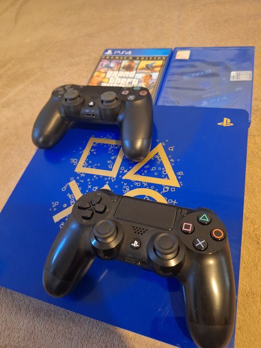 PS4 slim - 2 controllere + 2 jocuri – Pasta termica schimbata
