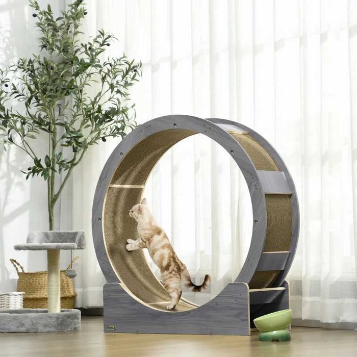 PawHut Колело за упражнения за котки, 91 см