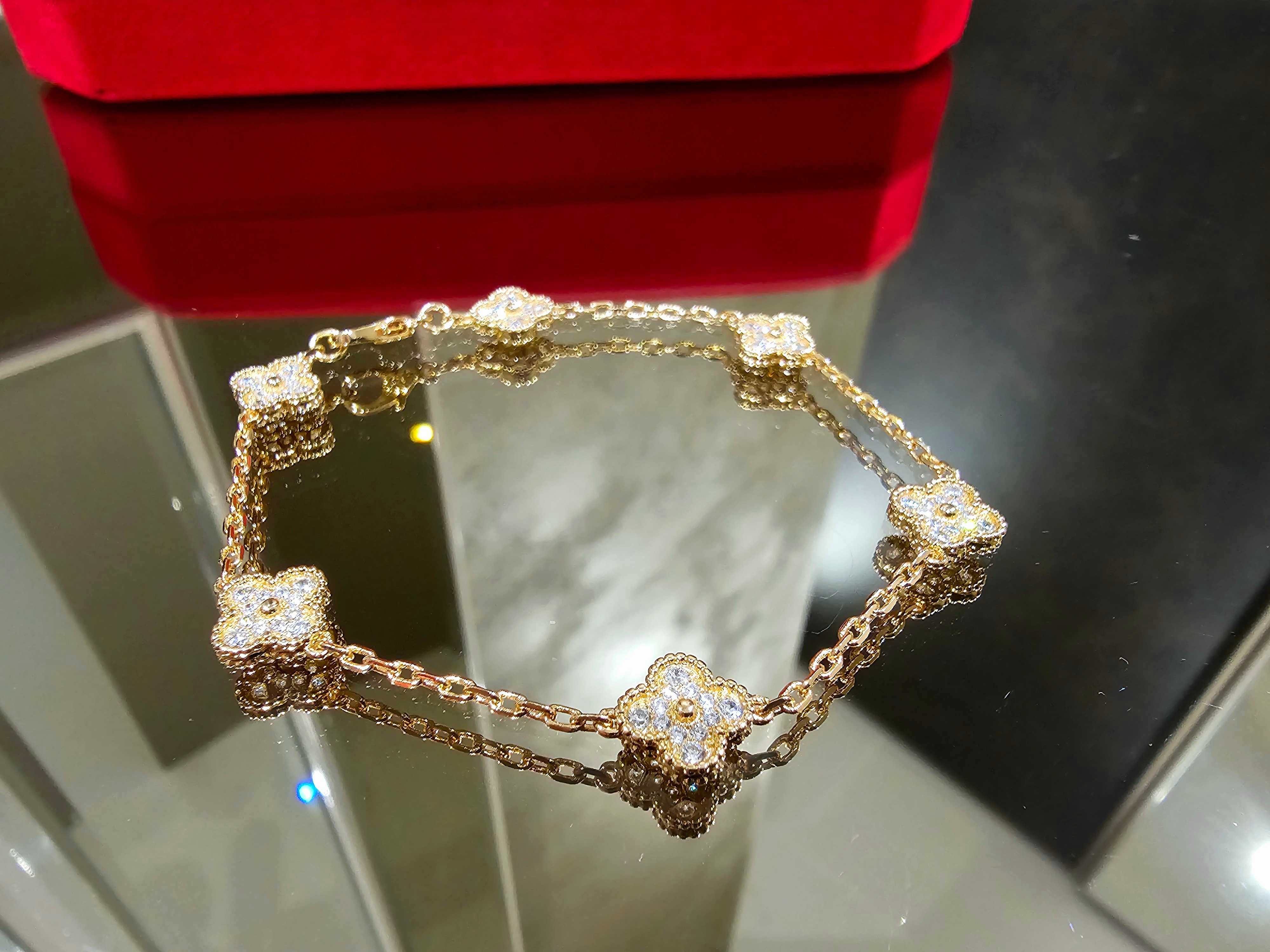 Van Cleef & Arpels VCA Rose Gold 6 Motifs Sweet Alhambra Дамска Гривна