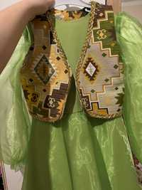 Казахское платье с головным убором  для девочек