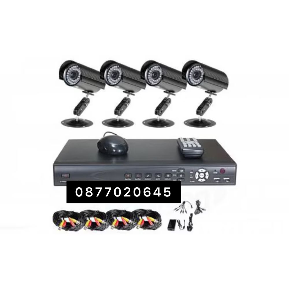 Комплект видеонаблюдение Dvr,  + 4 камери камера CCTV