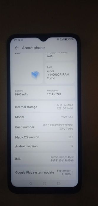 Honor x6a ideal holatda 10/10