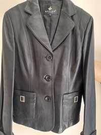 Женский пиджак кожаный, цвет черный, размер 46 советский в идеальном с
